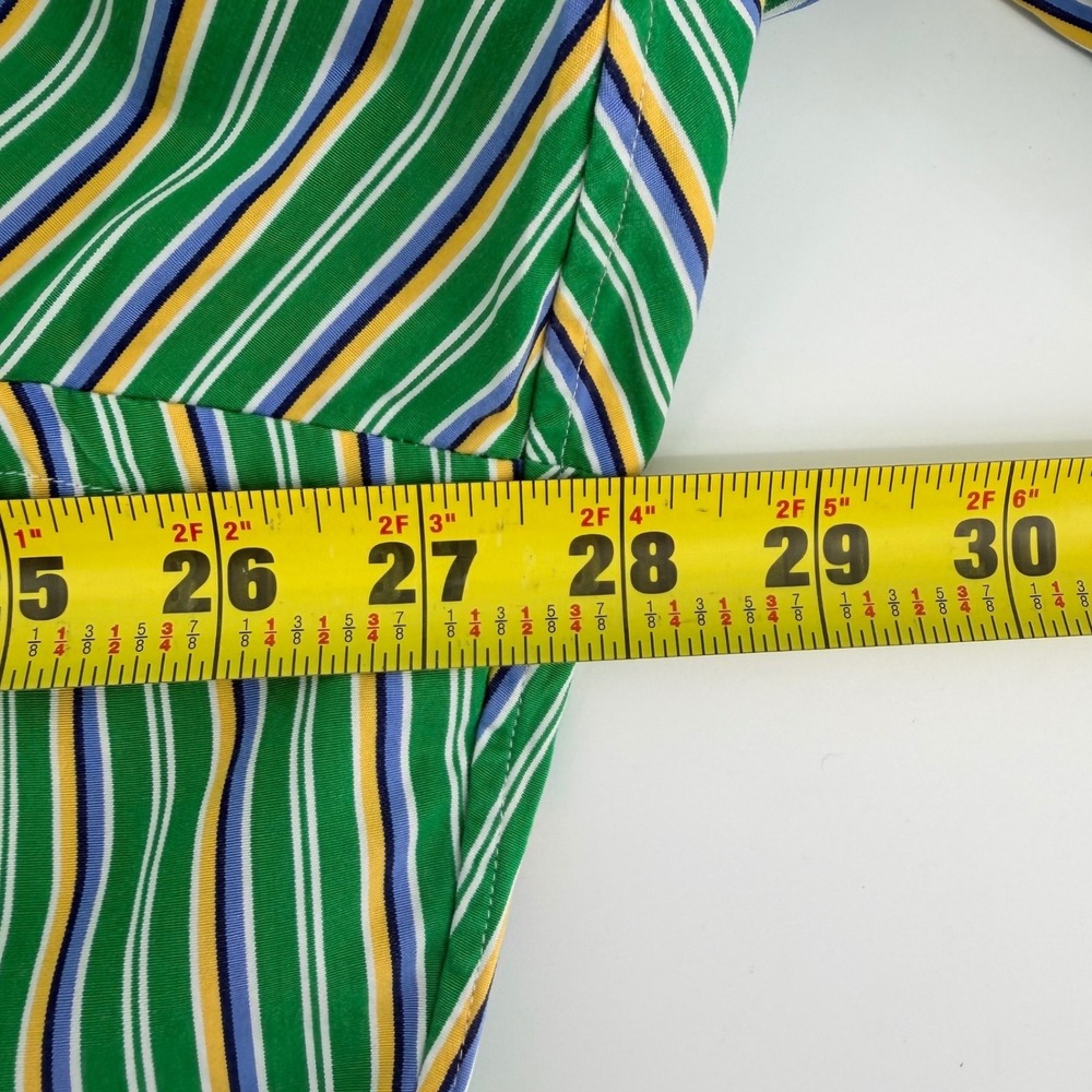 Polo Ralph Lauren Mens XL Classic Fit Striped Cotton Button Down Shirt Green - Picture 7 of 8